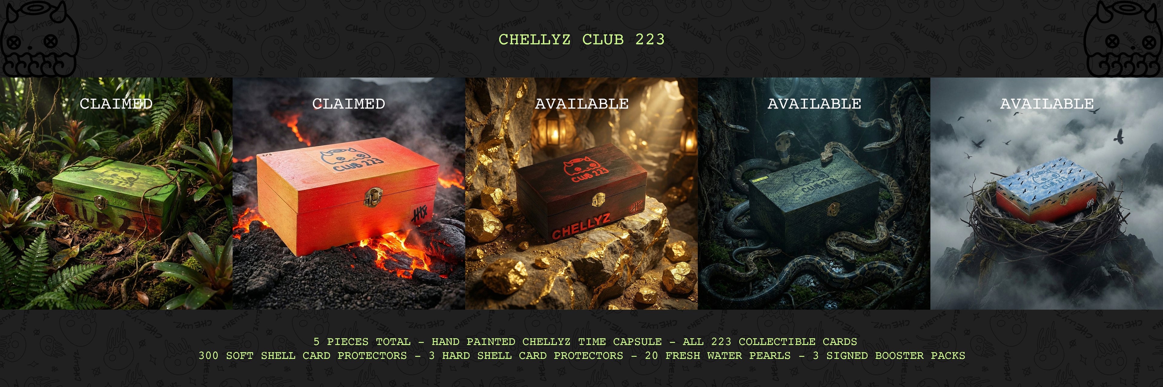 Chellyz Club 223 limited edition box set banner